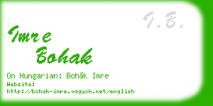 imre bohak business card